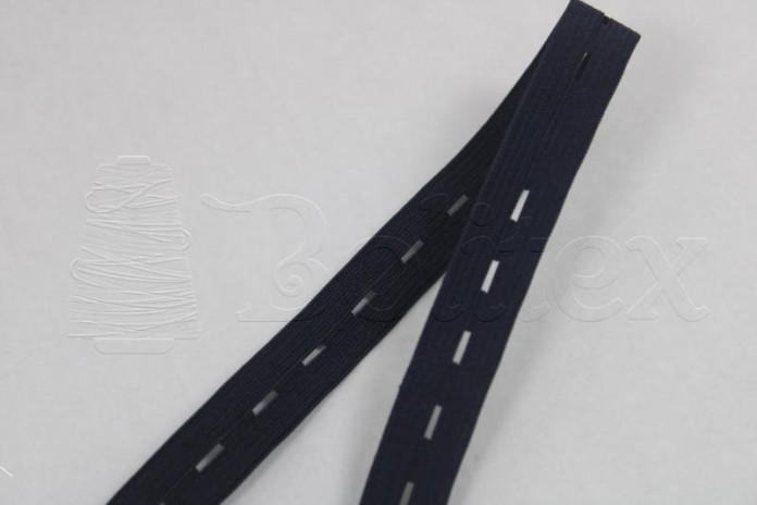 Elastico Fita Caseada 15mm Marinho 30mts/rolo