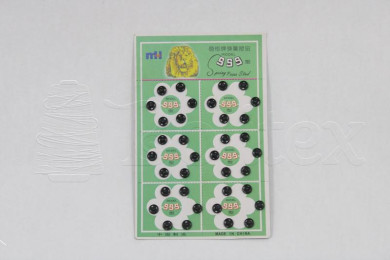 Mola pressão de coser n.0 6mm preta Bliester c/36