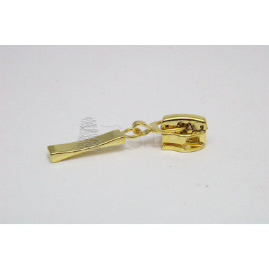 Cursor fechos espiral 6mm automatico patilha comprida Dourado