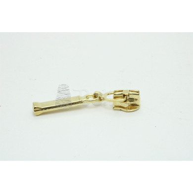 Cursor fechos espiral 4mm automatico patilha comprida Dourado