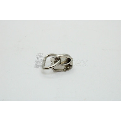 Cursor de Fechos Espiral 6mm patilha livre meia lua niquelado