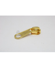 Cursor de Fechos Espiral 6mm patilha livre dourado