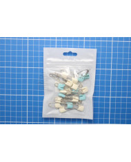 Alfinetes Segurança Prateado c/cabeça plástica - 43mm Cx20