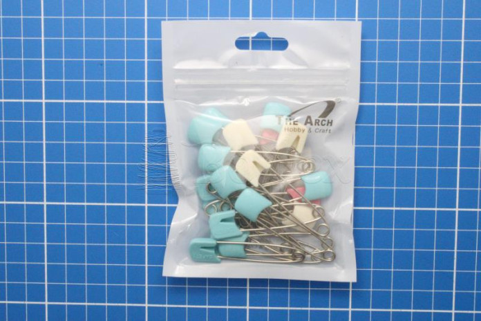 Alfinetes Segurança Prateado / Cabeça Plastica 55mm Cx20