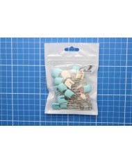 Alfinetes Segurança Prateado / Cabeça Plastica 55mm Cx20