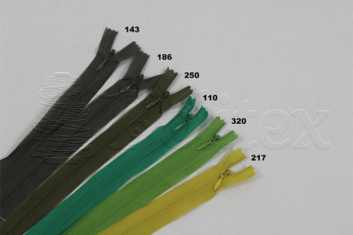 Fechos invisíveis | cores