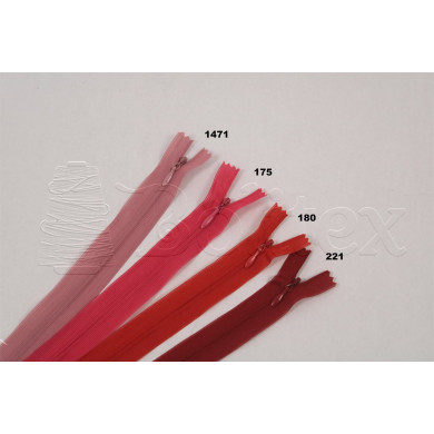 Fechos invisíveis | cores