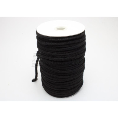 Cordao Algodao 4mm Preto (Bob. 100Mts)