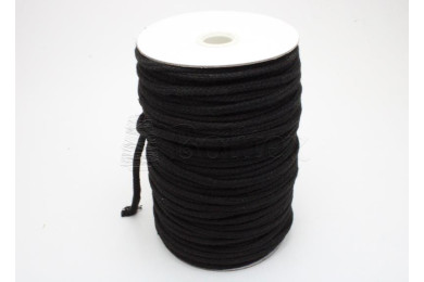 Cordao Algodao 4mm Preto (Bob. 100Mts)