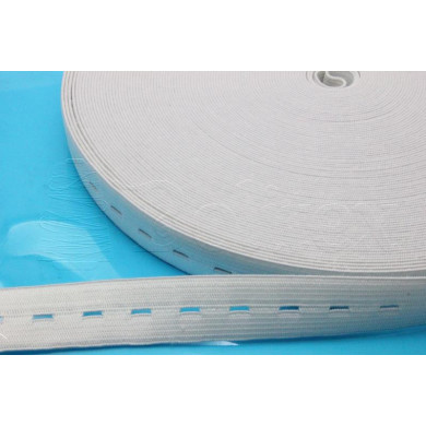 Elastico Fita Caseada 20mm Branca 30mts/rolo