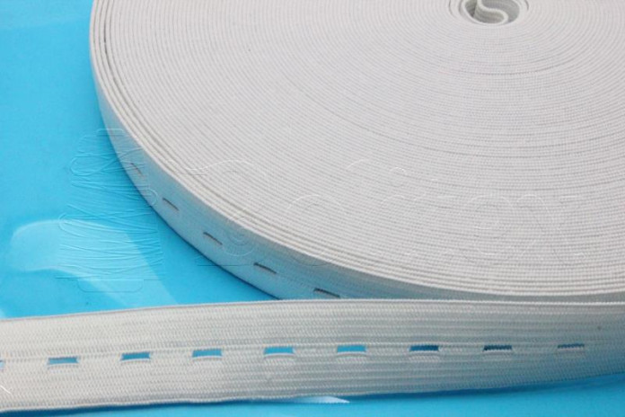 Elastico Fita Caseada 20mm Branca 30mts/rolo