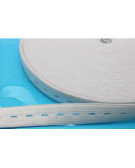 Elastico Fita Caseada 20mm Branca 30mts/rolo