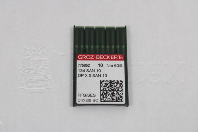 Dez Agulhas GROZ-BECKERT - 134 SAN10/ DPX5 SAN10 FFG 60