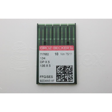 Dez Agulhas GROZ-BECKERT - 134/135X7/135X5/FFG  75 Dez Agulhas GROZ-BECKERT - 134/135X7/135X5/FFG  75