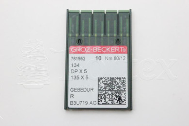 Dez Agulhas GROZ-BECKERT - 134/DPX5  80 GEBEDUR