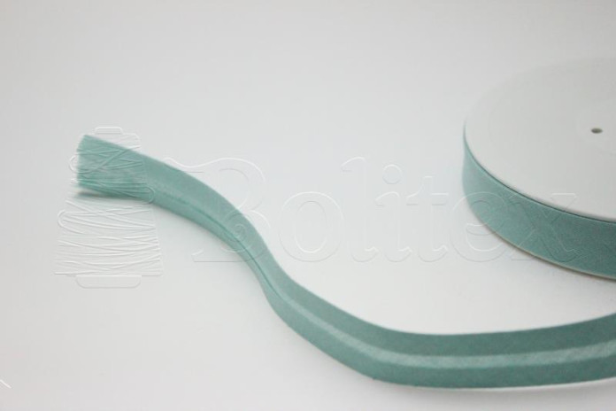 Fita vies 18mm 50%alg. 50%poly. refª 2010F Cor 123 verde claro