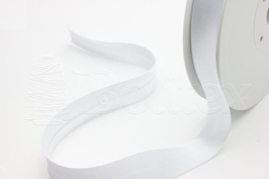 Fita cetim 100% poly. 18mm cor 01branco