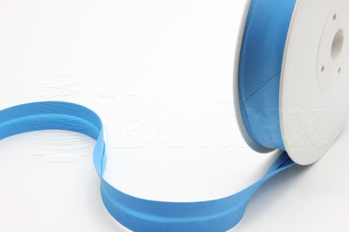 Fita cetim 100% poly. 18mm cor 46 azul turquesa