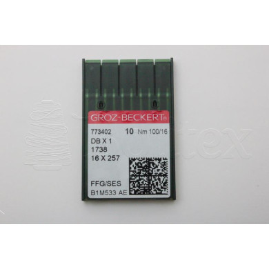 Dez Agulhas GROZ-BECKERT - 1738/16x257  FFG    100 Dez Agulhas GROZ-BECKERT - 1738/16x257  FFG    100