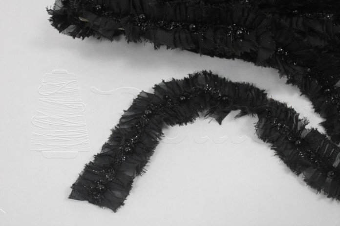 Folho com perolas 35mm ref. 333057.35 cor 2 preto