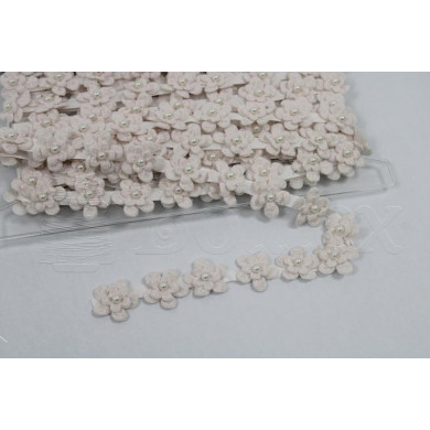 Fita flores c/pedras ref.858171 cor 55 rosa velho