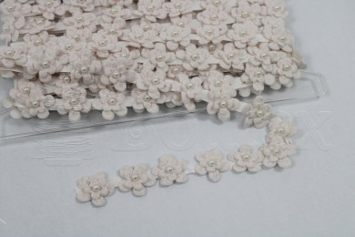 Fita flores c/pedras ref.858171 cor 55 rosa velho