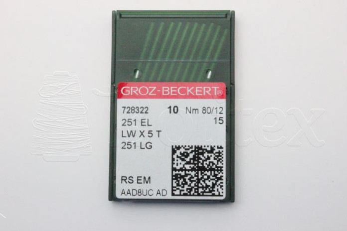 Dez Agulhas GROZ BECKERT - 251EL/300GEB/29BNL 80