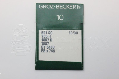 Dez Agulhas GROZ BECKERT - 501SC/1807D/755H     80