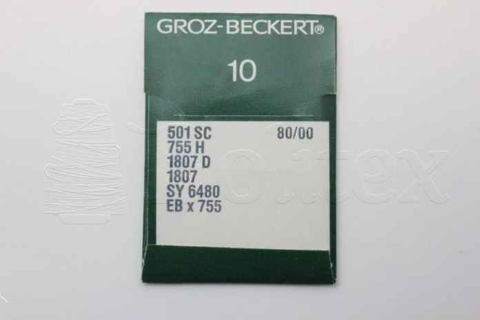 Dez Agulhas GROZ BECKERT - 501SC/1807D/755H     80