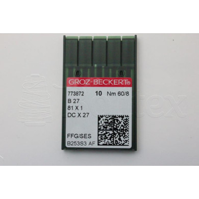 Dez Agulhas GROZ BECKERT - B27/SY6120/ FFG   60 Dez Agulhas GROZ BECKERT - B27/SY6120/ FFG   60